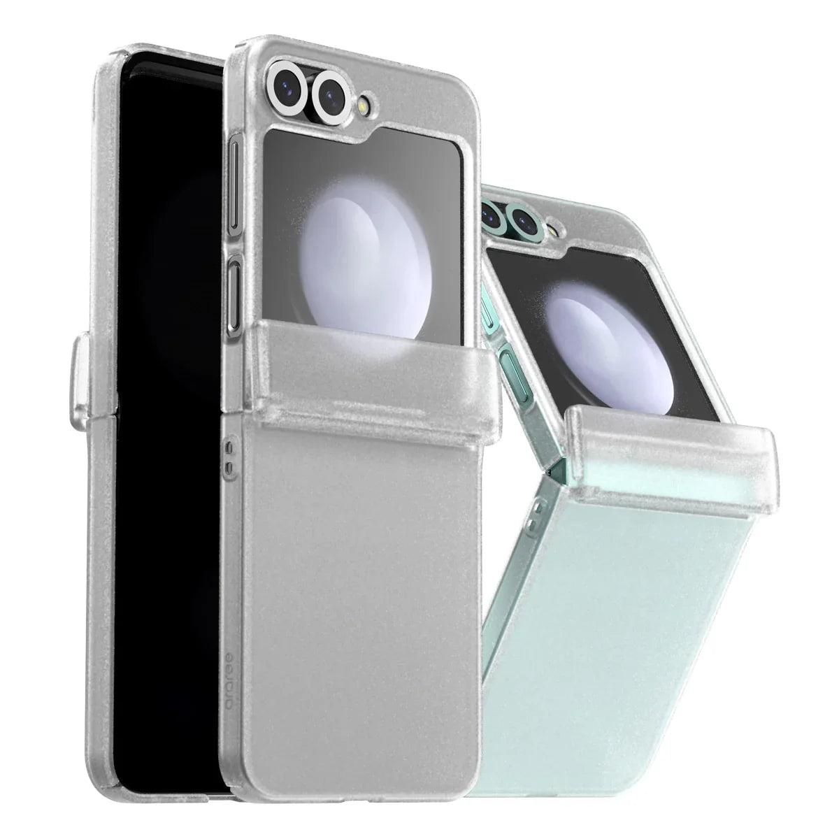 Araree Samsung Z Flip 6 Nukin 360 Case - Matte Clear - Tashqila Araree Samsung Z Flip 6 Nukin 360 Case - Matte Clear - Tashqila